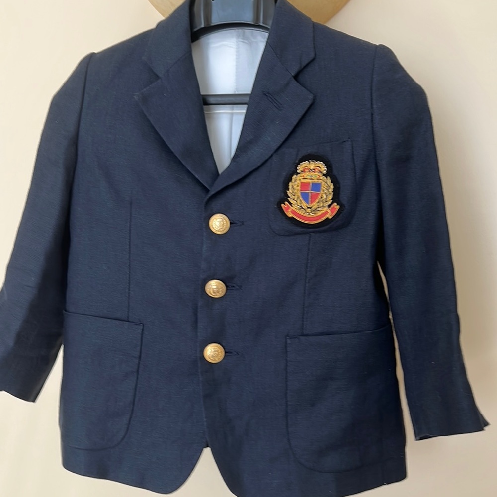 DETOMASO boys linen blazer sz 2-3